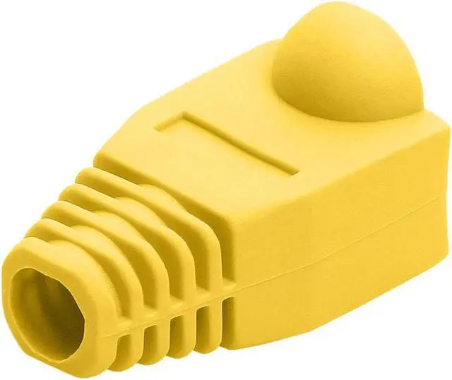 Alt view image 2 of 6 - Cmple 50-Pack RJ45 Strain Relief Boots, RJ45 Boots for Cat6, Cat5e Ethernet RJ45 LAN Cable Connector Boots Cover - 50 PCS, Yellow