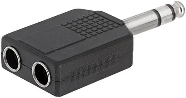 Alt view image 2 of 5 - Cmple 6.35mm Stereo Plug to 2x6.35mm Mono Jack Adapter