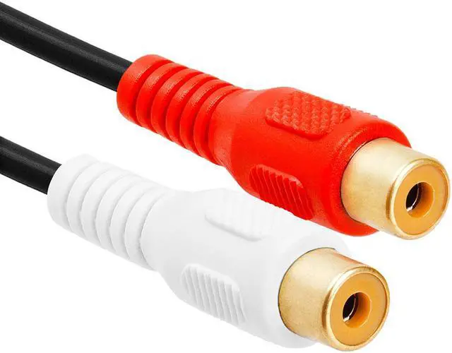 Alt view image 2 of 3 - Cmple - 3.5mm Mini Plug to 2 RCA Female Audio Stereo Adapter 6 inch