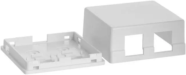 Alt view image 3 of 4 - Cmple - Surface Mount Box 2 port WHITE