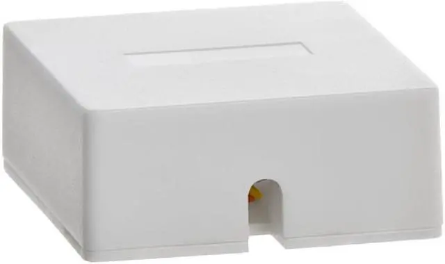 Alt view image 3 of 6 - Cmple - 1 Port Phone Jack Wall Plate RJ11 Telephone Cord Surface Mount Box Female Landline Phone Keystone Jack for 2 Line House Phone, Answering Machine, Fax