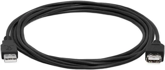 Alt view image 2 of 7 - Cmple - USB Extension Cable 10ft USB 2.0 Cable Male to Female Type A USB Extender for External Hard Drive, Web Cam, HDD, Printer - Black