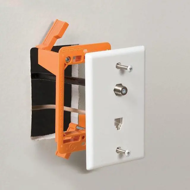 Alt view image 5 of 8 - Cmple - Low Voltage Mounting Bracket 2 Gang Multipurpose Drywall Mounting Wall Plate Bracket  Dual Gang