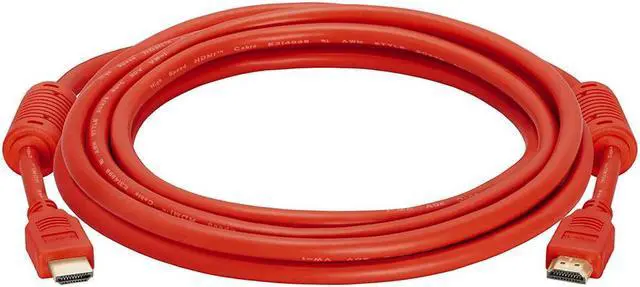 Alt view image 2 of 2 - Cmple - HDMI Cable 10FT High Speed HDTV Ultra-HD (UHD) 3D, 4K @60Hz,18Gbps 28AWG HDMI Cord Audio Return 10 Feet Red