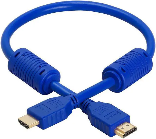 Alt view image 2 of 2 - Cmple - HDMI Cable 1.5FT High Speed HDTV Ultra-HD (UHD) 3D, 4K @60Hz, 18Gbps 28AWG HDMI Cord Audio Return 1.5 Feet Blue