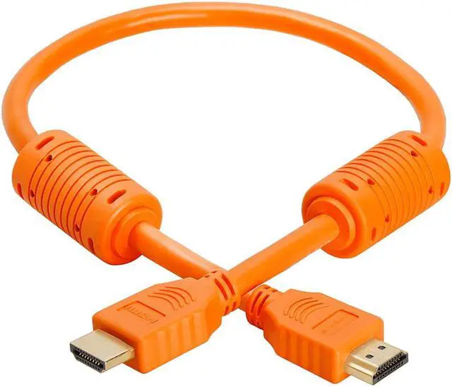 Alt view image 2 of 2 - Cmple - HDMI Cable 1.5FT High Speed HDTV Ultra-HD (UHD), 4K @ 60Hz,18Gbps 28AWG HDMI Cord Audio Return 1.5 Feet Orange