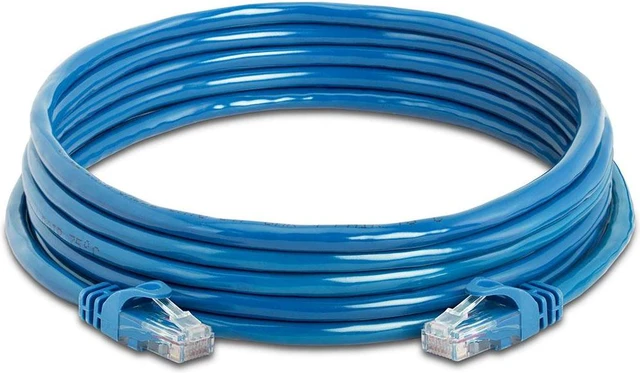 Alt view image 2 of 7 - Cmple Cat6 Ethernet Cable 10Gbps - Computer Networking Cord with Gold-Plated RJ45 Connectors, 550MHz Cat6 Network Ethernet LAN Cable Supports Cat6, Cat5e, Cat5 Standards - 15 Feet Blue