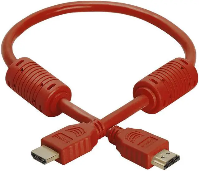 Alt view image 3 of 5 - Cmple - HDMI Cable 1.5FT High Speed HDTV Ultra-HD (UHD) 3D, 4K @60Hz,18Gbps 28AWG HDMI Cord Audio Return 1.5 Feet Red