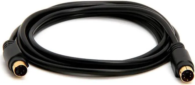 Alt view image 2 of 6 - Cmple - S Video Cable 6 ft SVHS 4-PIN Video Cable Mini Din S-Video Cord for Home Theater, Camcorder, DSS Receiver, DVD Player- Black
