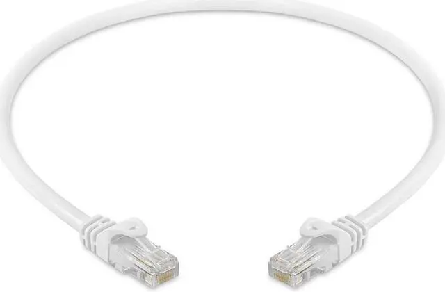 Alt view image 2 of 7 - Cmple Cat6 Ethernet Cable 10Gbps - Computer Networking Cord with Gold-Plated RJ45 Connectors, 550MHz Cat6 Network Ethernet LAN Cable Supports Cat6, Cat5e, Cat5 Standards - 1.5 Feet White