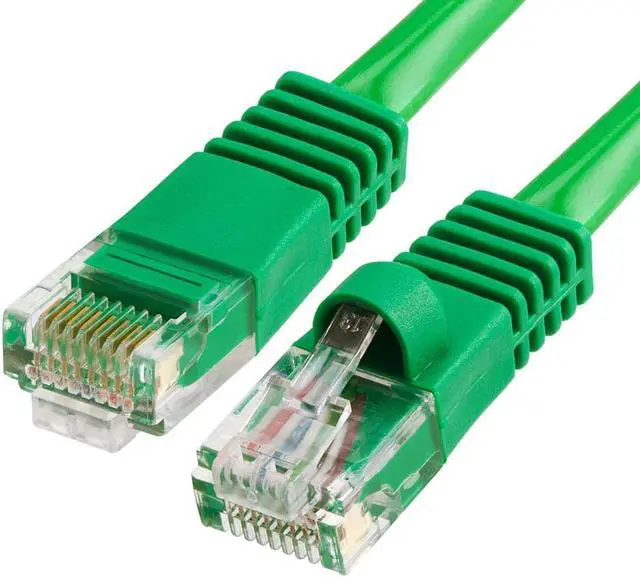 Main image of Cmple Cat5e Network Ethernet Cable - Computer LAN Cable 1Gbps - 350 MHz, Gold Plated RJ45 Connectors - 10 Feet Green