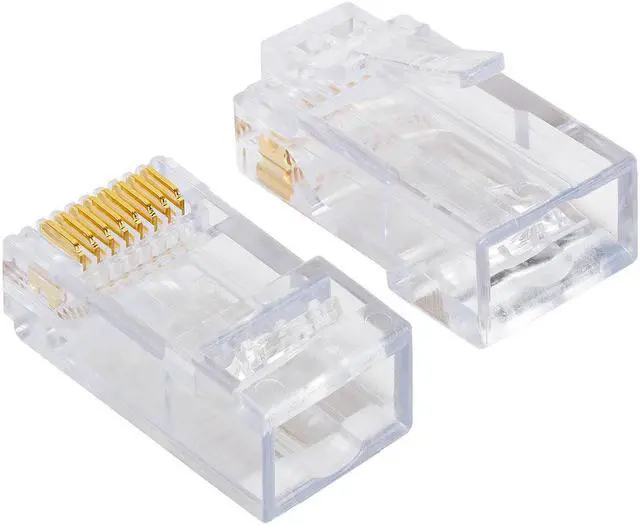 Main image of Platinum Tools 100010C EZ-RJ45 Cat 6+ Connectors, Clamshell, 50-Pieces