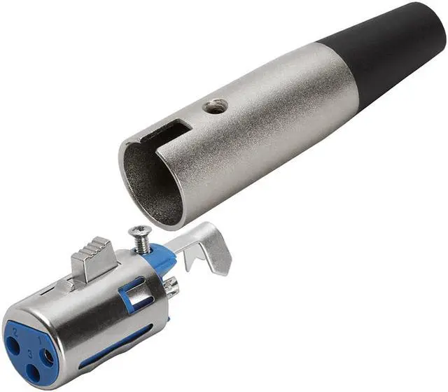 Alt view image 3 of 3 - Cmple - 3Pin XLR Female Microphone Connector  Silver