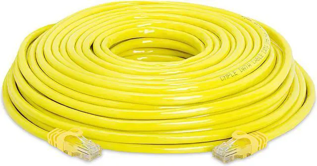 Alt view image 2 of 7 - Cmple Cat6 Ethernet Cable 10Gbps - Computer Networking Cord with Gold-Plated RJ45 Connectors, 550MHz Cat6 Network Ethernet LAN Cable Supports Cat6, Cat5e, Cat5 Standards - 75 Feet Yellow