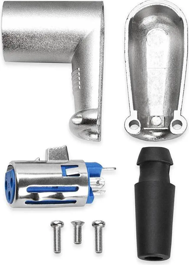 Alt view image 2 of 4 - Cmple - 3Pin XLR Female Right Angle Microphone Connector