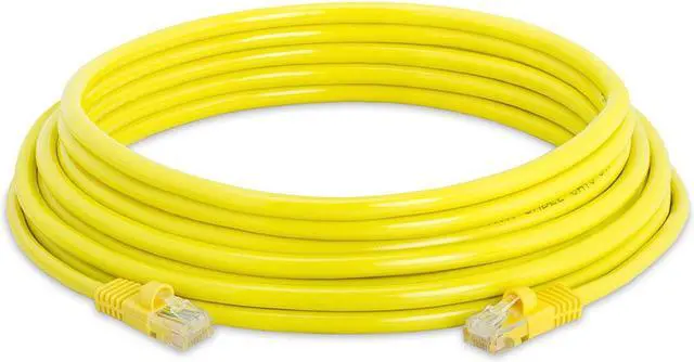Alt view image 2 of 7 - Cmple Cat5e Network Ethernet Cable - Computer LAN Cable 1Gbps - 350 MHz, Gold Plated RJ45 Connectors - 25 Feet Yellow