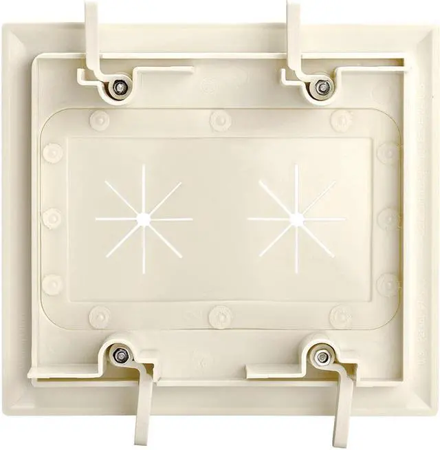 Alt view image 2 of 2 - Cmple - Cable Plate with Flexible Opening, 2 Gang - Lite Almond