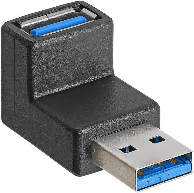 Alt view image 2 of 2 - Cmple - USB 3.0 A Male to A Female 90 Degree Right Angle Adapter