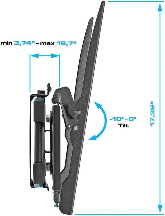 Alt view image 2 of 6 - Cmple  Heavy Duty Full Motion Curved TV Wall Mount TV Bracket for 32-55 inch TV up to 99lbs, Adjustable Strong Full Motion