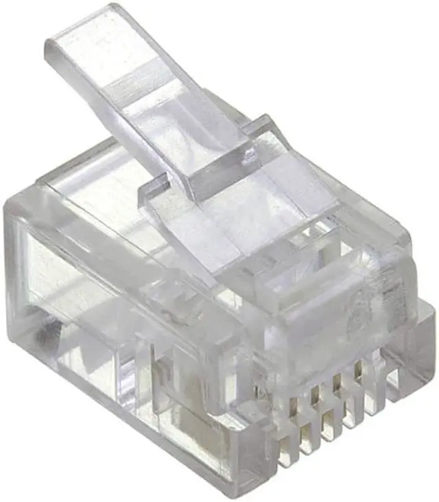 Main image of Cmple - RJ11 Modular Plugs 6P4C for Solid - Pack of 50