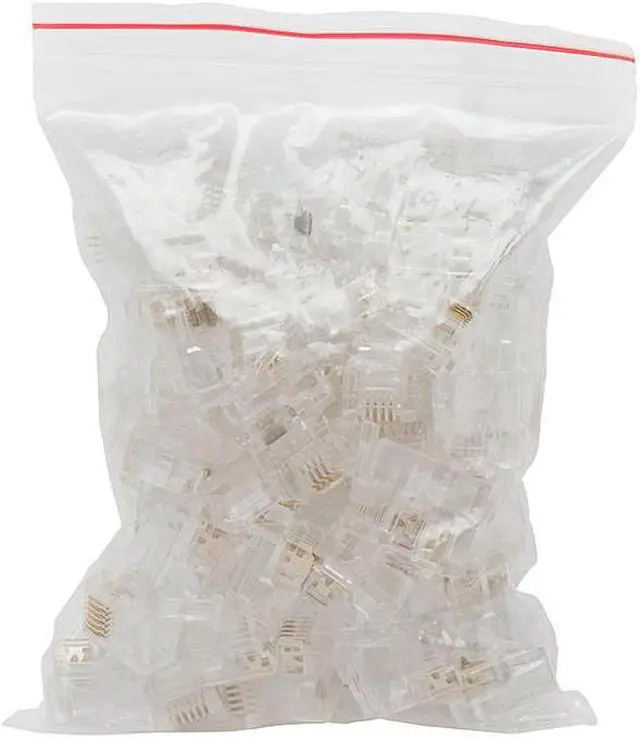 Alt view image 3 of 8 - Cmple - RJ11 Modular Plugs 6P4C for Solid - Pack of 50