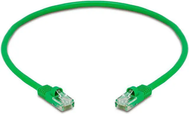 Alt view image 2 of 7 - Cmple Cat5e Network Ethernet Cable - Computer LAN Cable 1Gbps - 350 MHz, Gold Plated RJ45 Connectors - 1.5 Feet Green