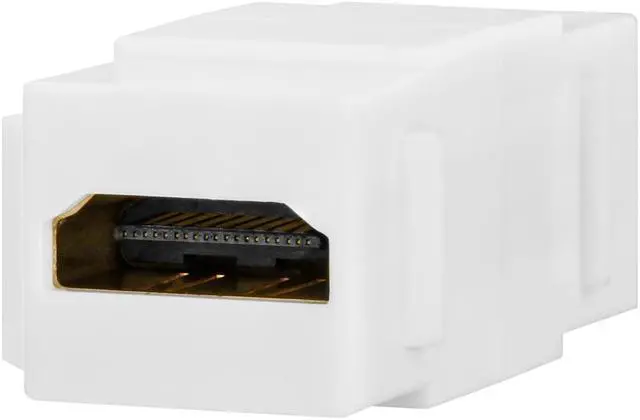 Alt view image 2 of 2 - Cmple - HDMI Keystone Coupler Jack F/F, White