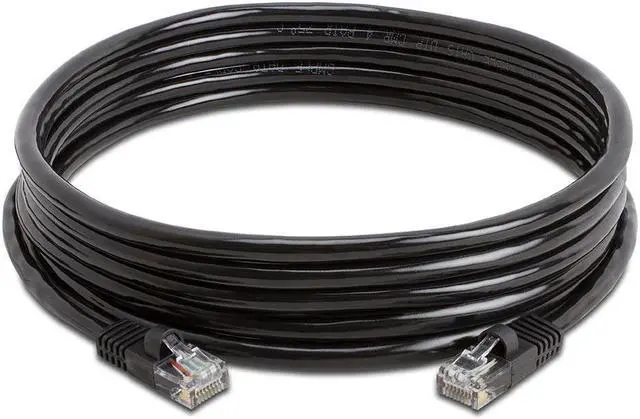 Alt view image 2 of 7 - Cmple Cat5e Network Ethernet Cable - Computer LAN Cable 1Gbps - 350 MHz, Gold Plated RJ45 Connectors - 15 Feet Black