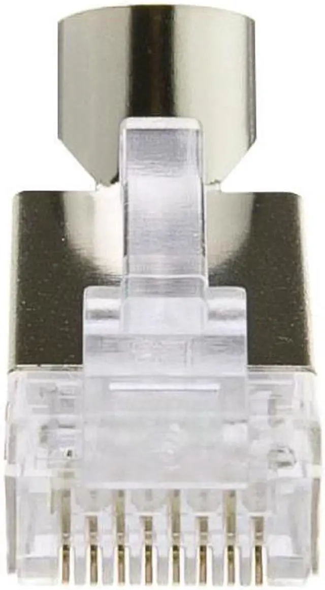 Alt view image 2 of 5 - Platinum Tools EZ-RJ45 Shielded Cat5e/6 Connector, External Ground (50 Pack) (202022J)