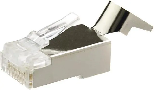 Main image of Platinum Tools EZ-RJ45 Shielded Cat5e/6 Connector, External Ground (50 Pack) (202022J)