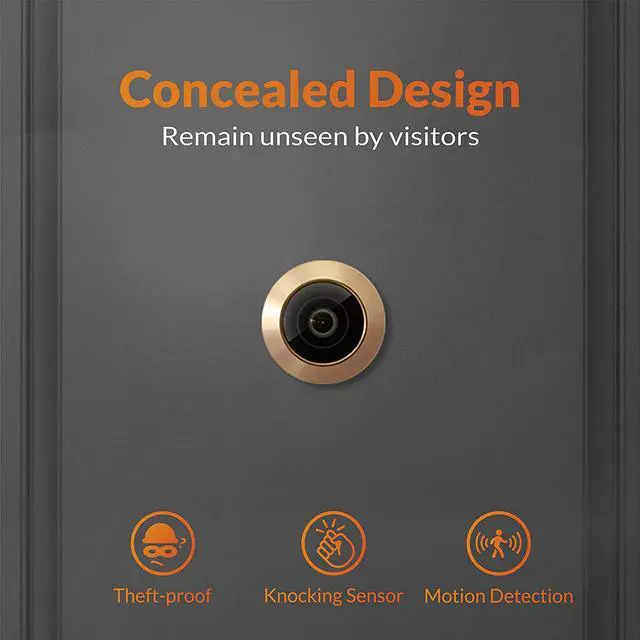 Alt view image 7 of 12 - Brinno Duo Front Door Smart Peephole Camera SHC1000W - Smart Home Security System with Mobile and live view remotely