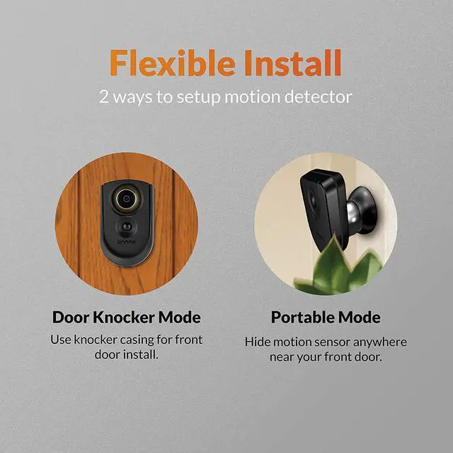 Alt view image 10 of 12 - Brinno Duo Front Door Smart Peephole Camera SHC1000W - Smart Home Security System with Mobile and live view remotely