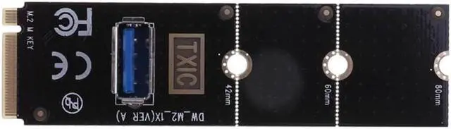 Alt view image 5 of 6 - NGFF M.2 to USB3.0 Converter Adapter 5Gbps M.2 NGFF to PCI-E X16 Transfer Card For BTC Mining PCIE Riser Graphic Card Extender