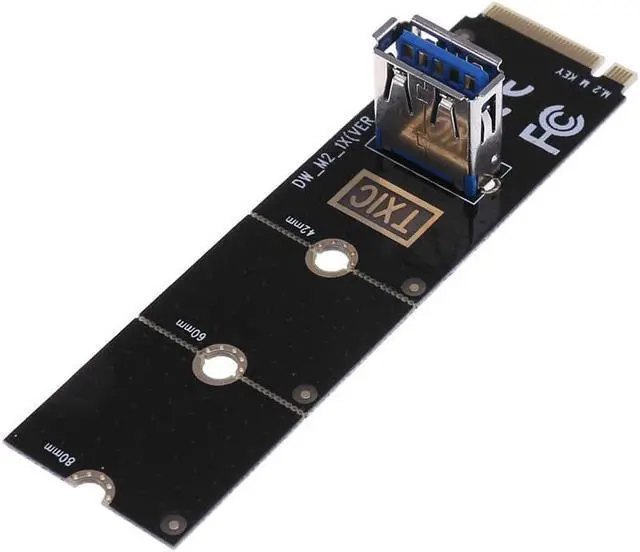 Alt view image 3 of 6 - NGFF M.2 to USB3.0 Converter Adapter Graphic card Extender Card M.2 NGFF to PCI-E X16 Slot Transfer Card Mining m2 Riser Card 8iop