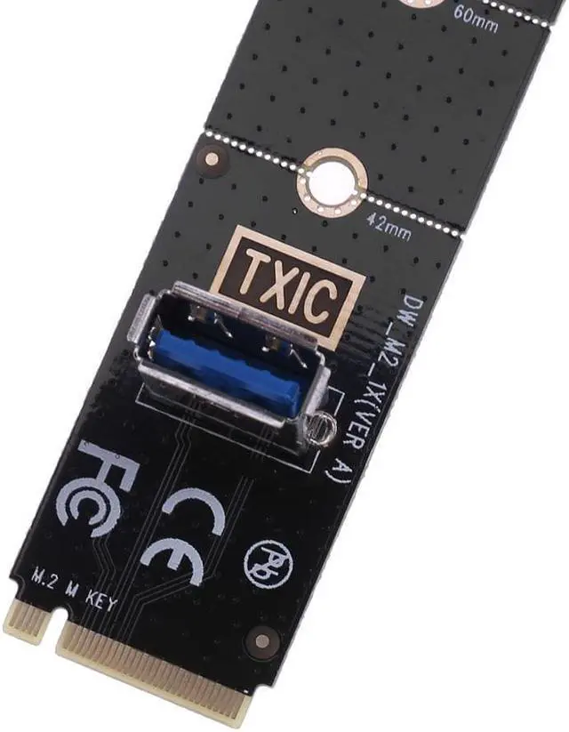 Alt view image 5 of 6 - NGFF M.2 to USB3.0 Converter Adapter Graphic card Extender Card M.2 NGFF to PCI-E X16 Slot Transfer Card Mining m2 Riser Card 8iop