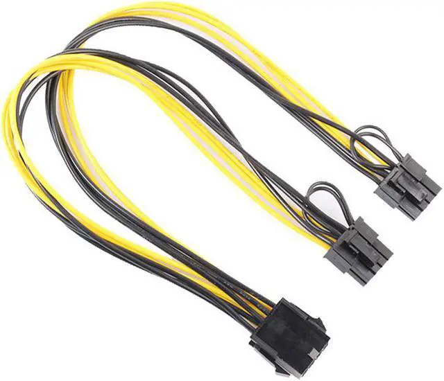 Main image of PCI-E 6 Pin to Dual 8(6+2) Pin Graphic Video Card GPU Supply Splitter Adapter Power Cable 20cm