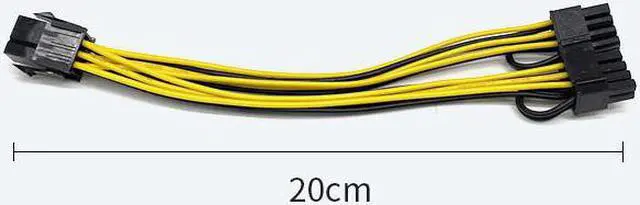Alt view image 5 of 5 - PCI-E 6 Pin to Dual 8(6+2) Pin Graphic Video Card GPU Supply Splitter Adapter Power Cable 20cm
