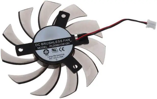 Alt view image 3 of 6 - 75MM PLD08010S12H 2Pin Cooler Fan Graphics Card Cooling Fan for GTX 560 460 Ti R7 260x R270X MSI 560 Ti