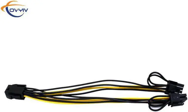 Main image of COVYIV PCIE 6 Pin to Dual 8 6+2 Pin PCI Express Graphic Video Card Adapter Power Supply Splitter Cable For Mining riser