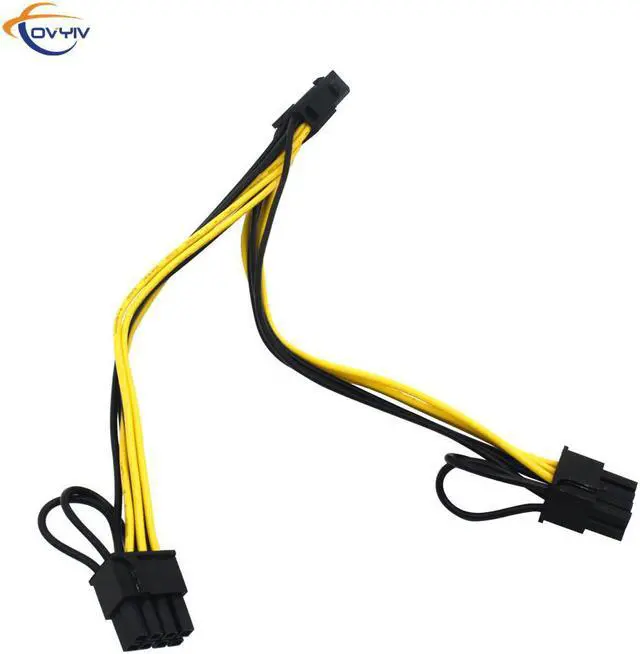 Alt view image 5 of 6 - COVYIV PCIE 6 Pin to Dual 8 6+2 Pin PCI Express Graphic Video Card Adapter Power Supply Splitter Cable For Mining riser