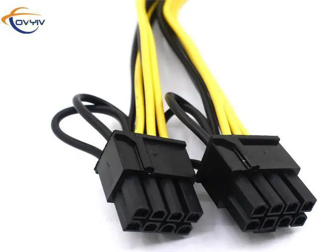 Alt view image 4 of 6 - COVYIV PCIE 6 Pin to Dual 8 6+2 Pin PCI Express Graphic Video Card Adapter Power Supply Splitter Cable For Mining riser