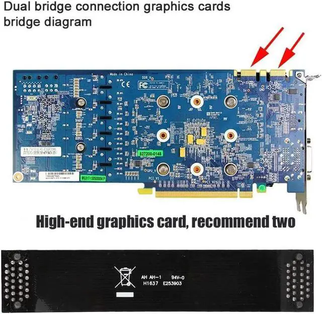 Alt view image 5 of 6 - Flexible SLI Bridge GPU Cable VGA Card Interconnect 10cm Dual Graphics Card SLI Crossfire Cable Bridge Connector For nVidia