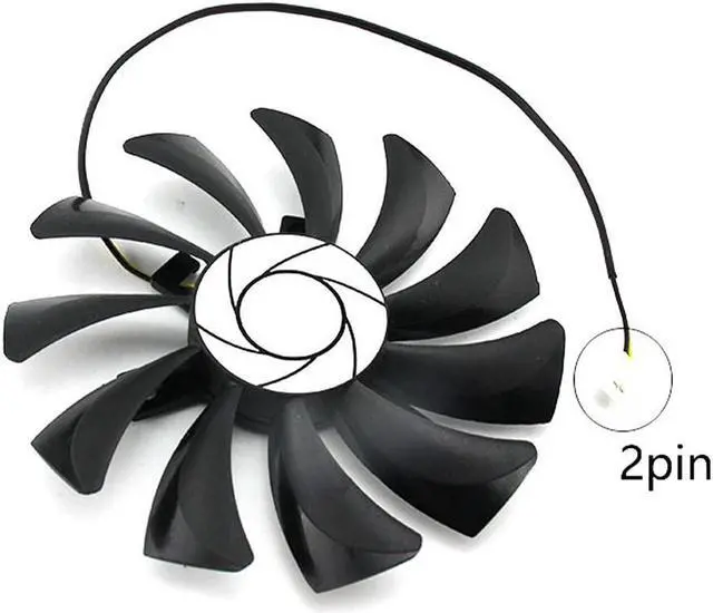 Alt view image 5 of 6 - Model Is HA9010H12F-Z 85MM 0.57A 2 Pin GTX 1050 GPU Cooler Fan For MSI Geforce GTX 1050 2G GTX 1050Ti 4G OC Graphic Card Cooling