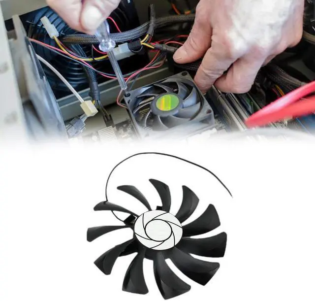 Alt view image 2 of 6 - Model Is HA9010H12F-Z 85MM 0.57A 2 Pin GTX 1050 GPU Cooler Fan For MSI Geforce GTX 1050 2G GTX 1050Ti 4G OC Graphic Card Cooling