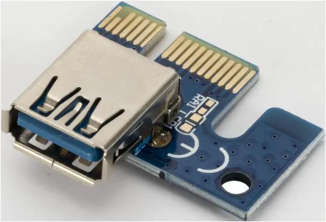 Alt view image 6 of 6 - PCI-E 1X to 16X Riser Card PCIe Extender SATA to 6Pin Power USB 3.0 Cable for Video Graphics Card 8iop