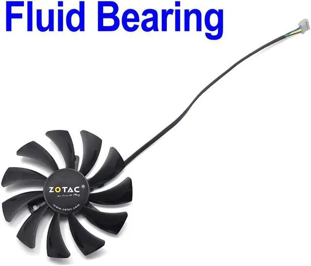 Alt view image 4 of 6 - 85mm DC 12V 4Pin VGA Cooler Fan Replacement For Zotac GTX1060 6Gb GTX 1060 3GB Mini HP RX480 HPRX480 Graphics Video Card DIY
