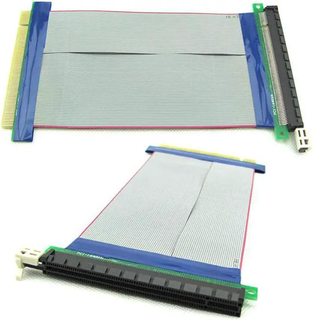Main image of PCI-E 16X To 16X Riser Card PCIe X16 Extender Flexible Ribbon Extension Cable Adapter For Graphics Card Machine