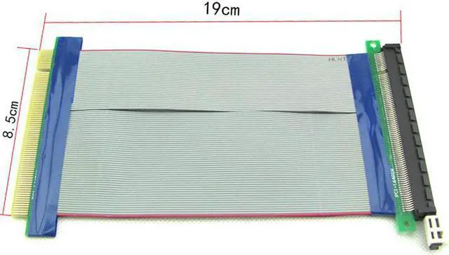 Alt view image 6 of 6 - PCI-E 16X To 16X Riser Card PCIe X16 Extender Flexible Ribbon Extension Cable Adapter For Graphics Card Machine