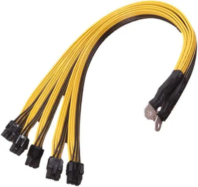 Alt view image 2 of 6 - 1pc 6Pin Connector Sever Power Supply Cable PCI-E For P3 Machine Support Supply 6Pin Line Graphics Card Line 2400W 2600W 40cm
