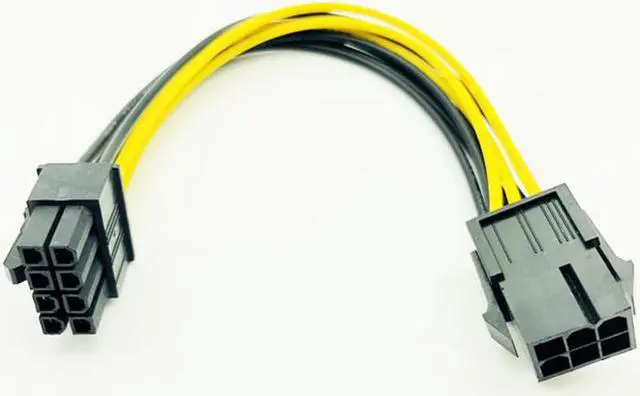 Main image of 10pcs/lot 6 Pin Feamle to 8 Pin Male PCI Express Power Converter Cable for BTC CPU Video Graphics Card 6Pin to 8Pin PCIE 20cm